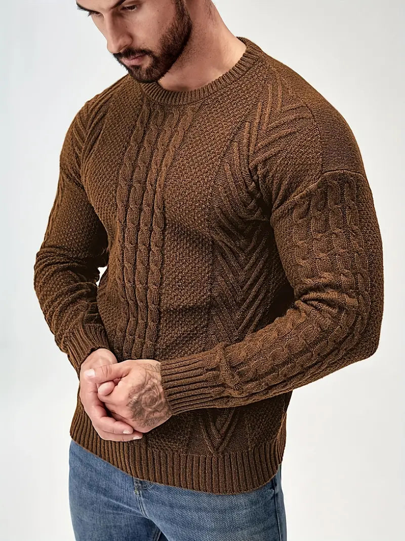 Herren Pullover Rundhalsausschnitt