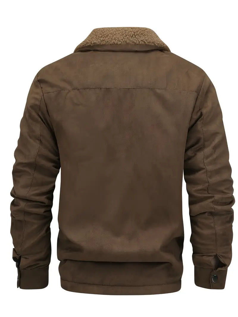 Herren Fleece gefütterte Freizeitjacke